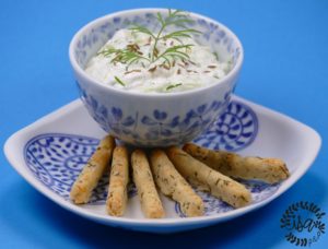 Tzatziki et gressins à l’aneth