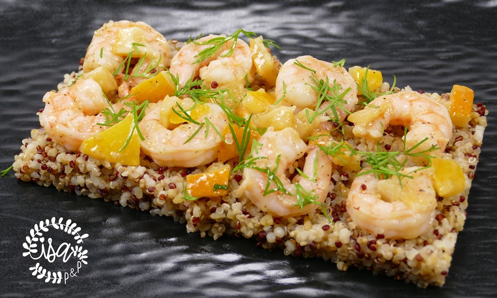 Crevettes citron confit/aneth par C.Lignac