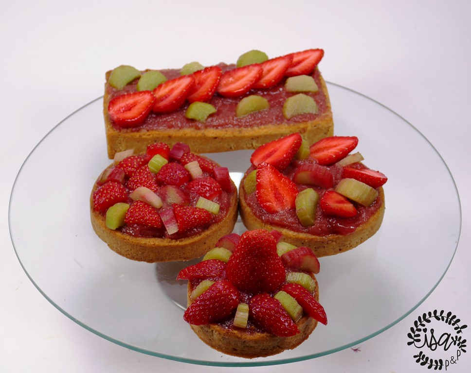 Tartelettes fraises et rhubarbe