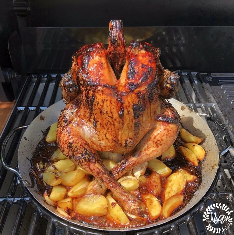 Poulet laqué au barbecue