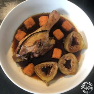 Canard aux figues sauce vanille