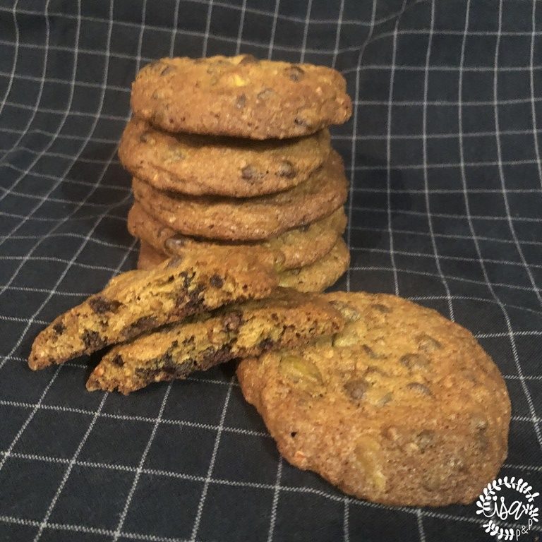 Cookies sarrasin, pistache et chocolat