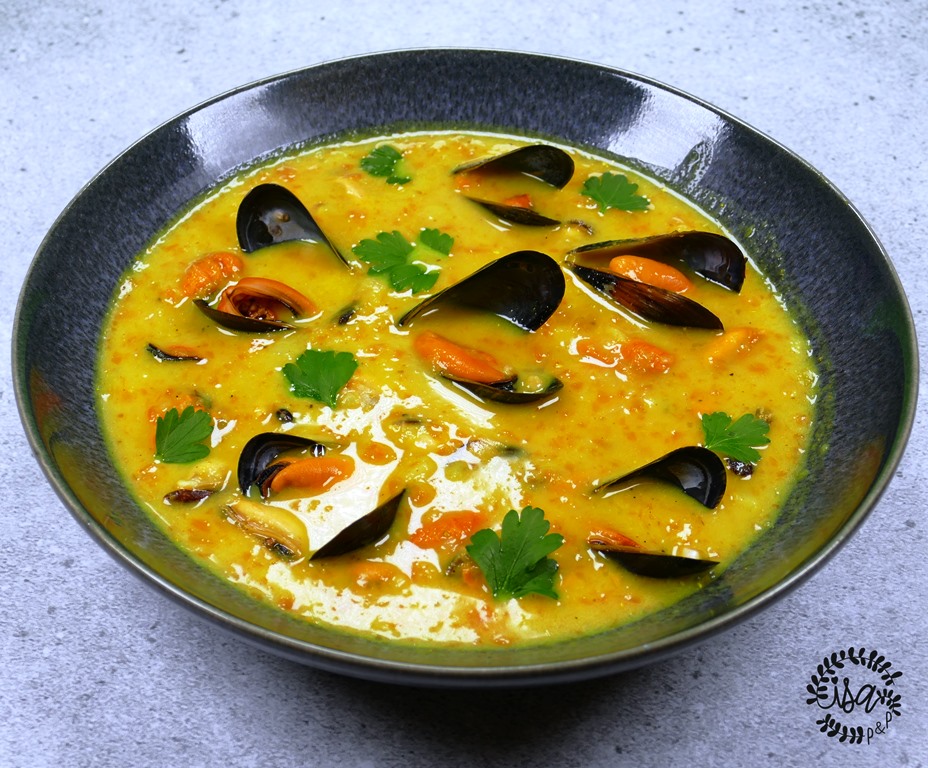 Velouté de moules au curry - Isa popote et papote