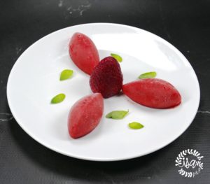 Sorbet fraise-basilic