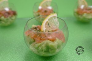 Espuma d’avocat au saumon fumé