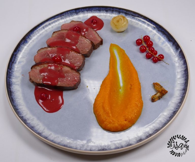 Magret de canard sauce groseille et potimarron Isa popote et papote