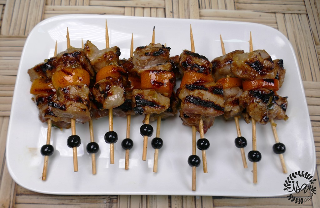 Brochettes de porc aux kumquats