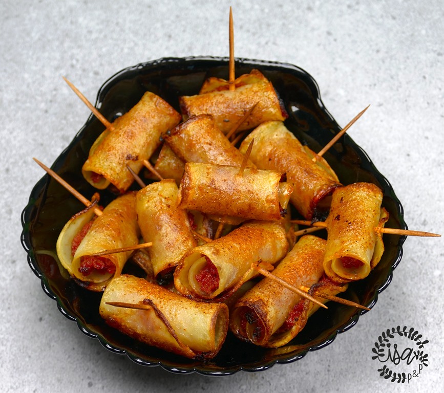 Feuilles de pomme de terre au chorizo