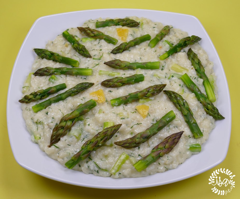 Risotto au citron et asperges