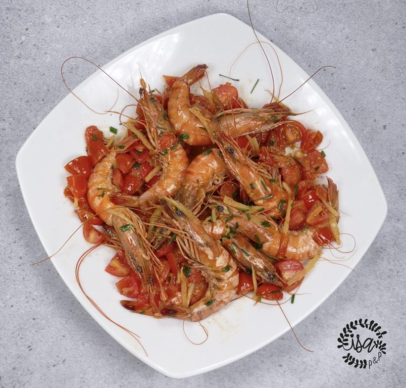 Gambas au gingembre