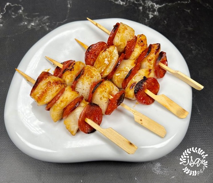 Brochettes de Saint-Jacques et chorizo