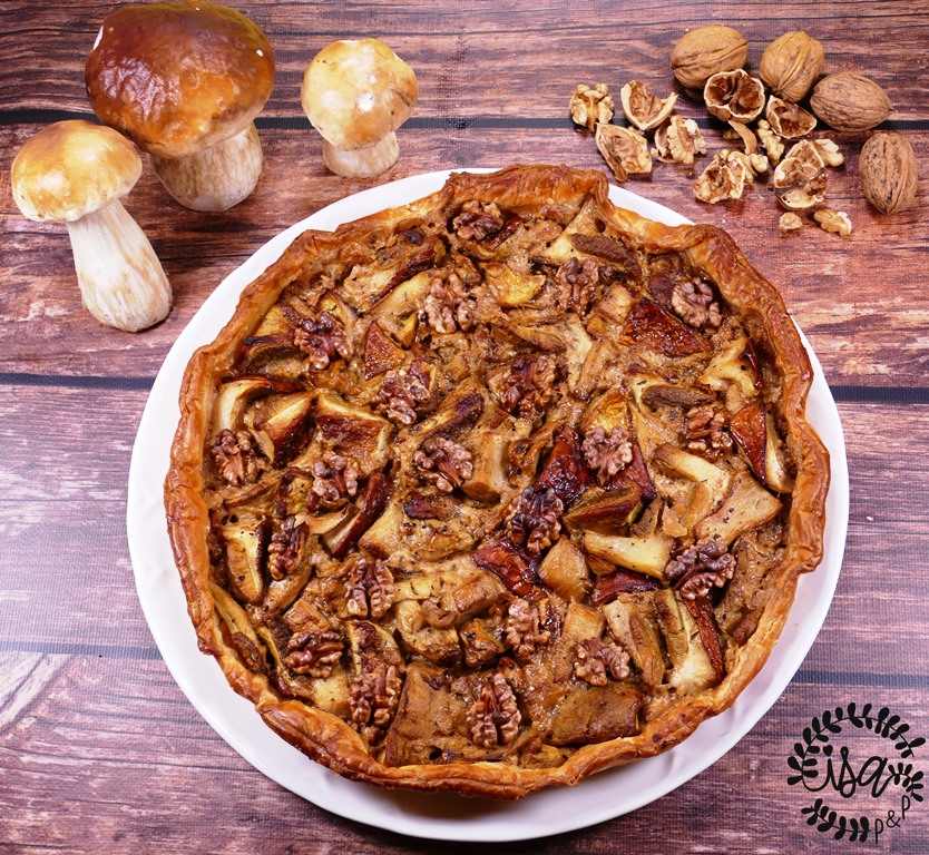 Tartes aux champignons et aux noix