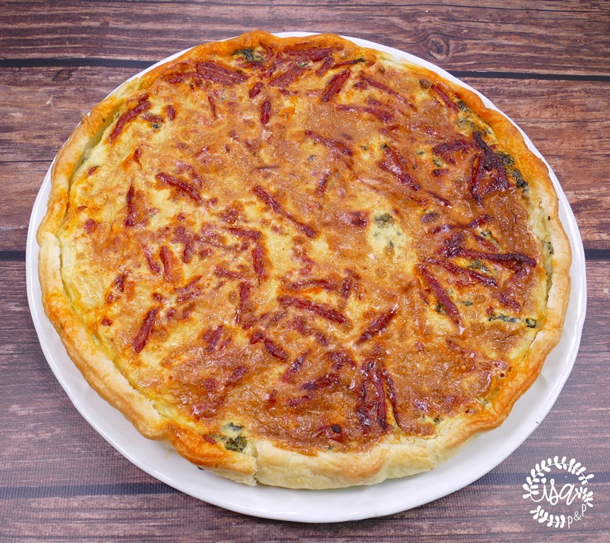 Quiche épinards chorizo