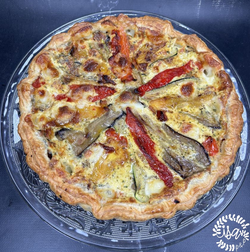 Tarte aux légumes méditerranéens